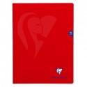 Cahier polypro Mimesys grand format 24x32 96p grands carreaux (séyès) - rouge