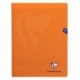 Cahier polypro Mimesys grand format 24x32 96p grands carreaux (séyès) - orange