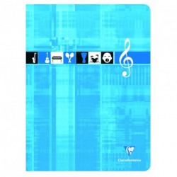 Cahier de musique grand format 24x32 48p séyès/portées Clairefontaine