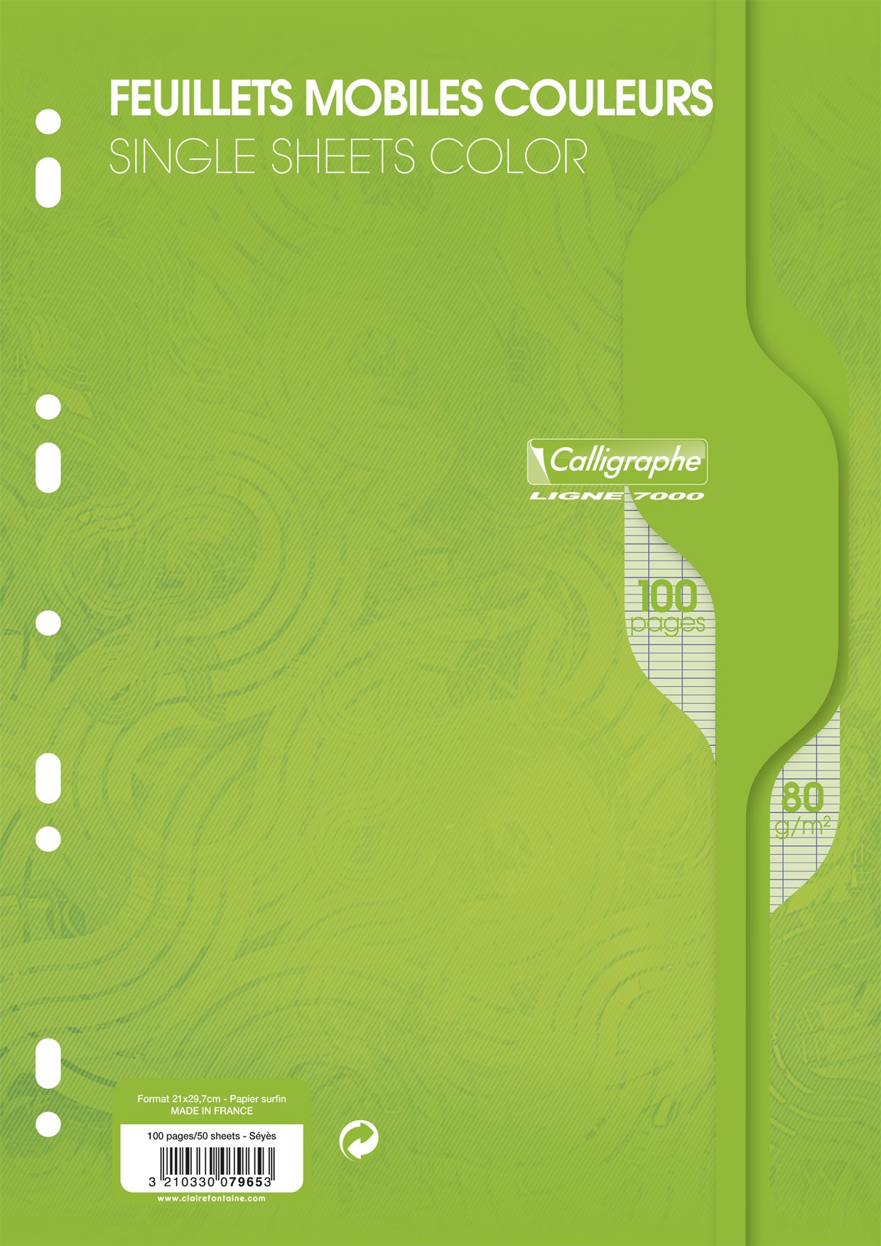 CLAIREFONTAINE Copies doubles 500 pages 21x29,7cm petits carreaux Seyes  perforées pas cher 