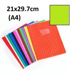 Protège-cahier format A4 21x29,7 avec porte étiquette - vert clair