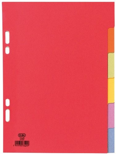 Lot 30 Intercalaires A5 6 Trous - 5 Couleurs, 21x15cm, Pour Classeurs & Carnets